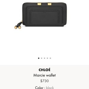 Authentic Chloe leather zip around wallet EUC